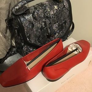 NWT , Enzo Angiolini, red flats, beautiful, shoes with jeans , 8 1/2 medium